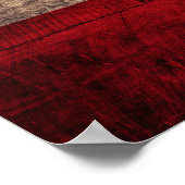 Vlag oude Wooden Dominicaanse Republiek Poster (Hoek)