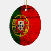Vlag oude Wooden Portugal Keramisch Ornament (Rechts)