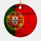 Vlag oude Wooden Portugal Keramisch Ornament (Voorkant)