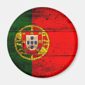 Vlag oude Wooden Portugal Magneet (Voorkant)