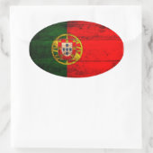 Vlag oude Wooden Portugal Ovale Sticker (Tas)