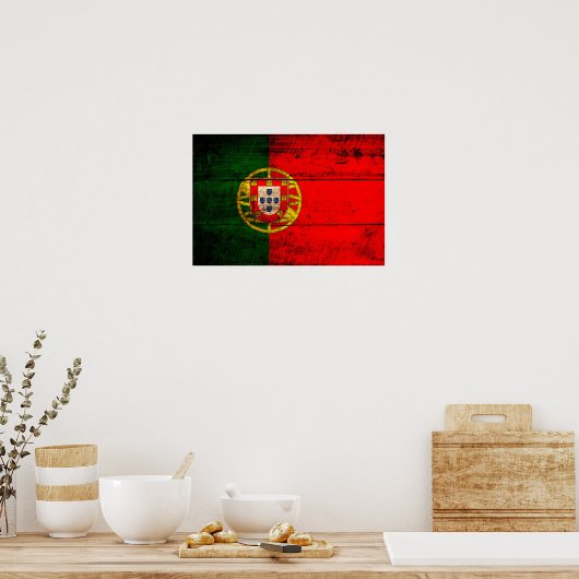 Vlag oude Wooden Portugal Poster (Keuken)