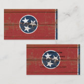 Vlag oude Wooden Tennessee Visitekaartje (Voorkant / Achterkant)