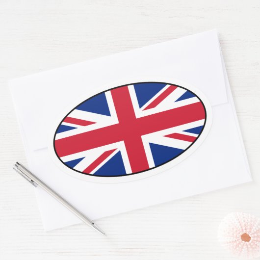 Vlag ovaal Sticker (Envelop)