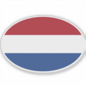 Vlag Oval Nederland Sticker (Voorkant)