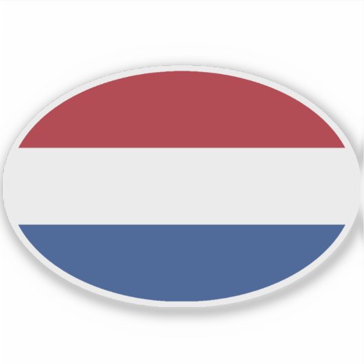 Vlag Oval Nederland Sticker (Voorkant)