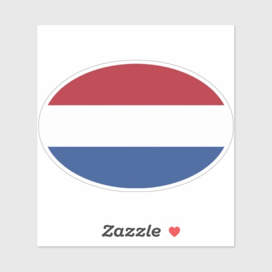Vlag Oval Nederland Sticker (Vel)