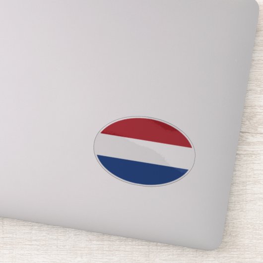 Vlag Oval Nederland Sticker (Detail)