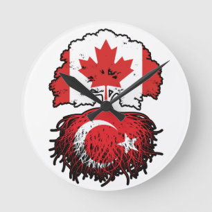 Vlag over de bomen in Turkije - Turks Canada Ronde Klok