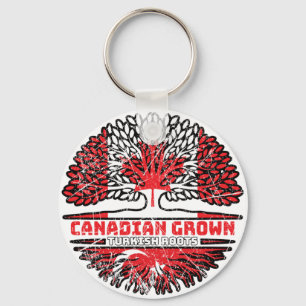 Vlag over de bomen in Turkije - Turks Canada Sleutelhanger