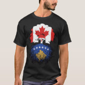 Vlag over Kosovo Kosovar Canada Tree Roots T-shirt (Voorkant)