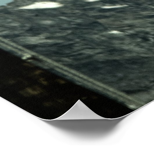 Vlag over Teton afdrukken Poster (Hoek)