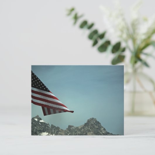 Vlag over Teton-Briefkaart Briefkaart (Staand voorkant)