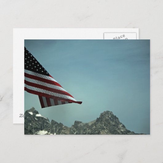 Vlag over Teton-Briefkaart Briefkaart (Voorkant / Achterkant)