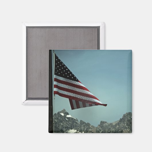 Vlag over Teton Magnet (Voorkant / Achterkant)