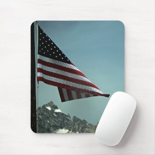 Vlag over Teton Mousepad Muismat (Met muis)