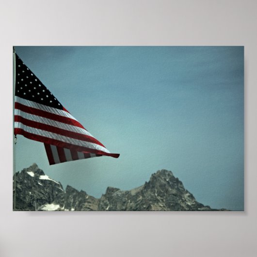 Vlag Over Teton Print (Voorkant)