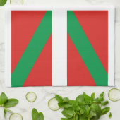 vlag Pais Vasco (Spanje) Theedoek (Gevouwen)