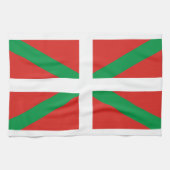 vlag Pais Vasco (Spanje) Theedoek (Horizontaal)