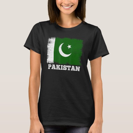  vlag Pakistan land retroffect Pakistani T-shirt (Voorkant)
