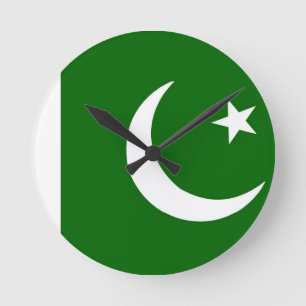 vlag pakistan land ronde klok