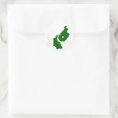 vlag pakistan - symbool ronde sticker (Tas)