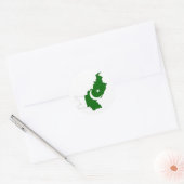 vlag pakistan - symbool ronde sticker (Envelop)