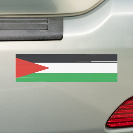 Vlag Palestina, Solidariteit met Palestina Bumpersticker (Op auto)