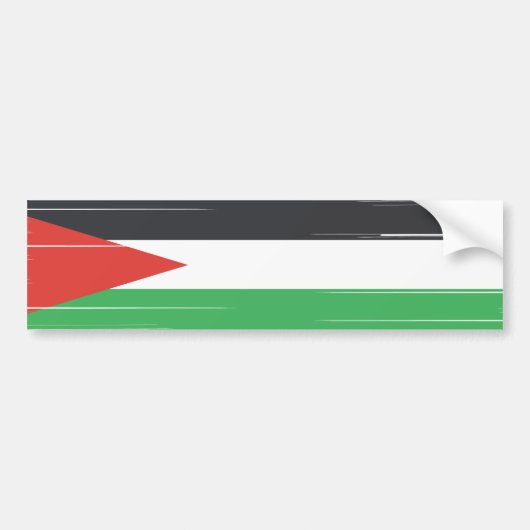 Vlag Palestina, Solidariteit met Palestina Bumpersticker (Voorkant)