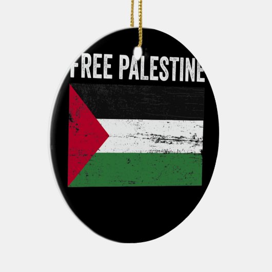 Vlag Palestina Vrij Palestina Vlag Arabisch  Keramisch Ornament (Rechts)