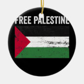 Vlag Palestina Vrij Palestina Vlag Arabisch  Keramisch Ornament (Voorkant)