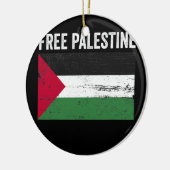Vlag Palestina Vrij Palestina Vlag Arabisch  Keramisch Ornament (Links)