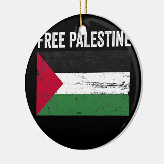 Vlag Palestina Vrij Palestina Vlag Arabisch  Keramisch Ornament (Links)