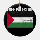 Vlag Palestina Vrij Palestina Vlag Arabisch  Keramisch Ornament (Achterkant)