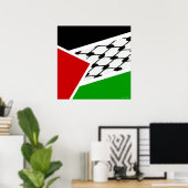 vlag Palestine Keffiyah Poster (Thuiskantoor)