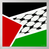 vlag Palestine Keffiyah Poster (Voorkant)