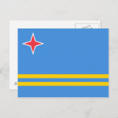 Vlag Patriotic Aruba Briefkaart (Voorkant / Achterkant)