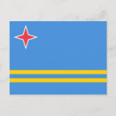 Vlag Patriotic Aruba Briefkaart (Voorkant)