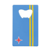 Vlag Patriotic Aruba Creditkaart Flessenopener (Voorkant)