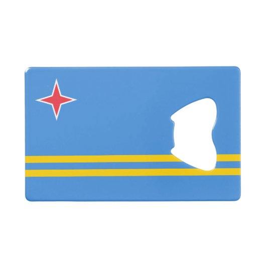 Vlag Patriotic Aruba Creditkaart Flessenopener (Voorkant (Horizontaal))