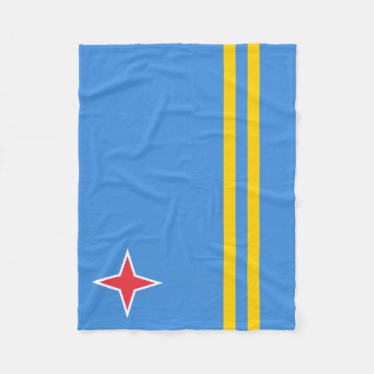 Vlag Patriotic Aruba Fleece Deken (Voorkant)