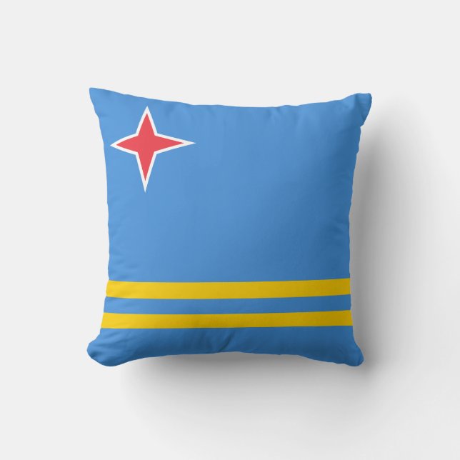 Vlag Patriotic Aruba Kussen (Voorkant)