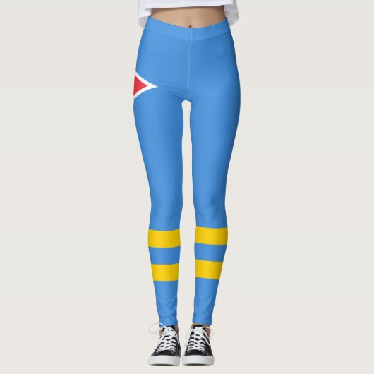 Vlag Patriotic Aruba Leggings (Voorkant)