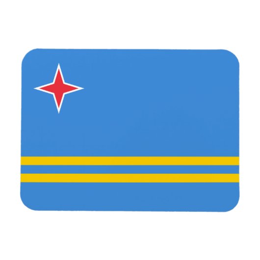 Vlag Patriotic Aruba Magneet (Horizontaal)