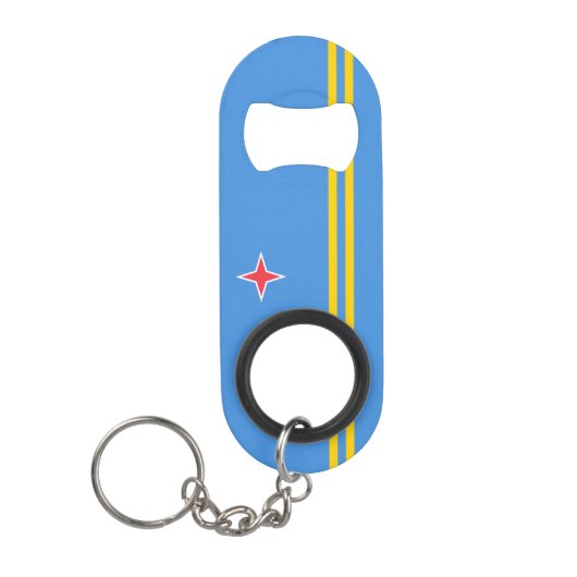 Vlag Patriotic Aruba Mini Flessenopener (Voorkant)