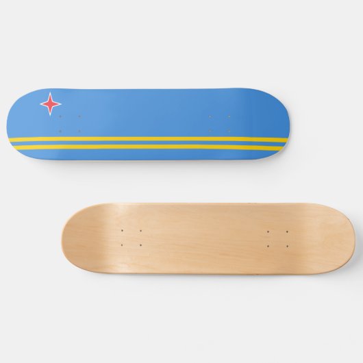 Vlag Patriotic Aruba Persoonlijk Skateboard (Horizontaal)