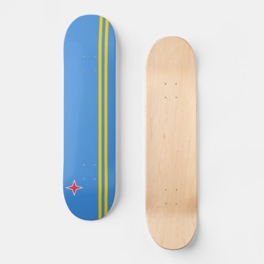Vlag Patriotic Aruba Persoonlijk Skateboard (Voorkant)