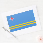 Vlag Patriotic Aruba Rechthoekige Sticker (Envelop)