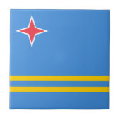 Vlag Patriotic Aruba Tegeltje (Voorkant)