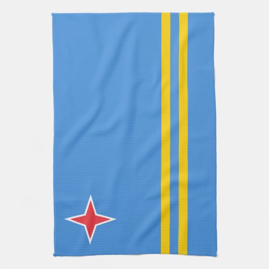 Vlag Patriotic Aruba Theedoek (Verticaal)